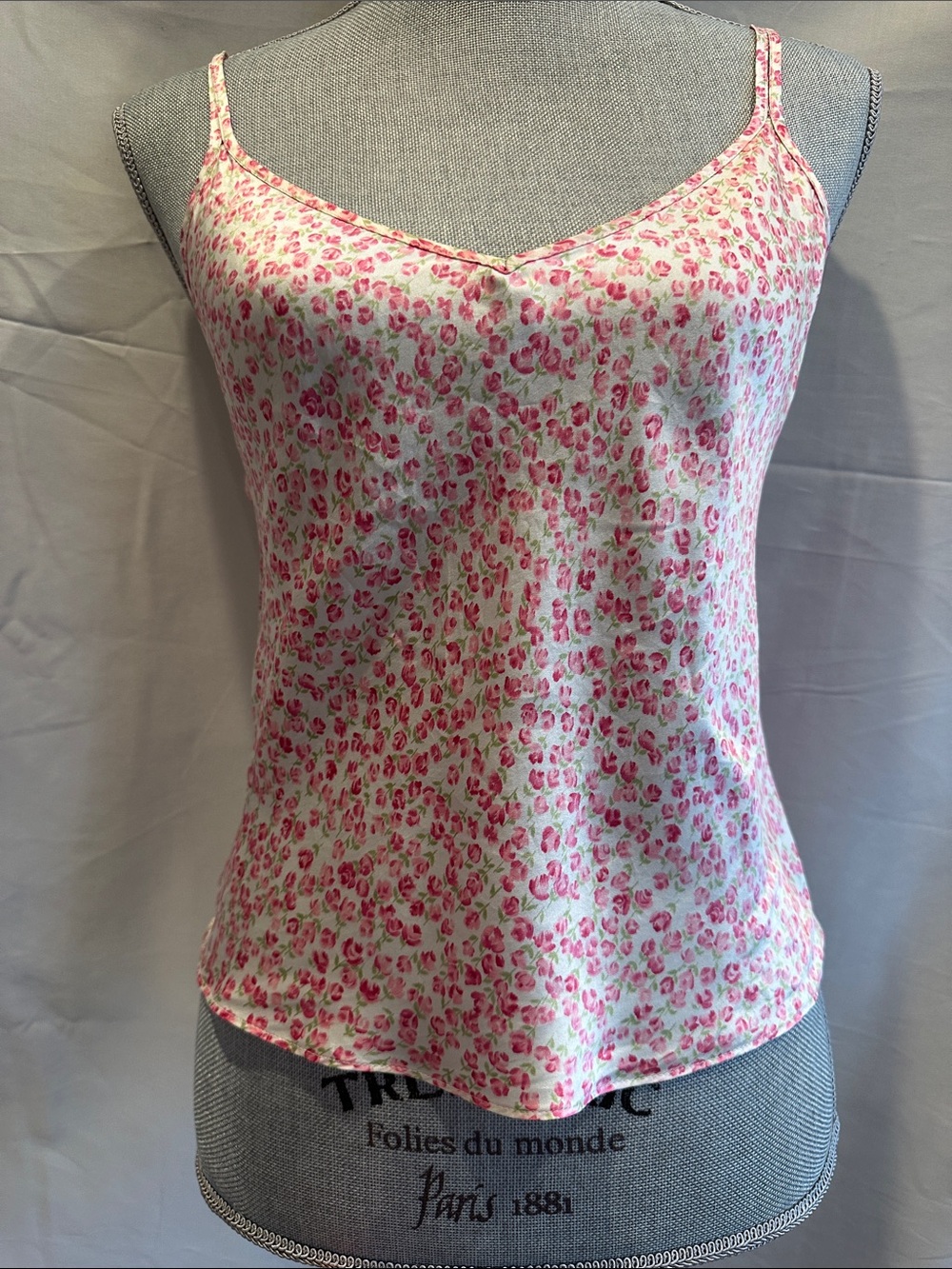 Victoria's Secret Pink Floral Silk Spaghetti-Strap Camisole